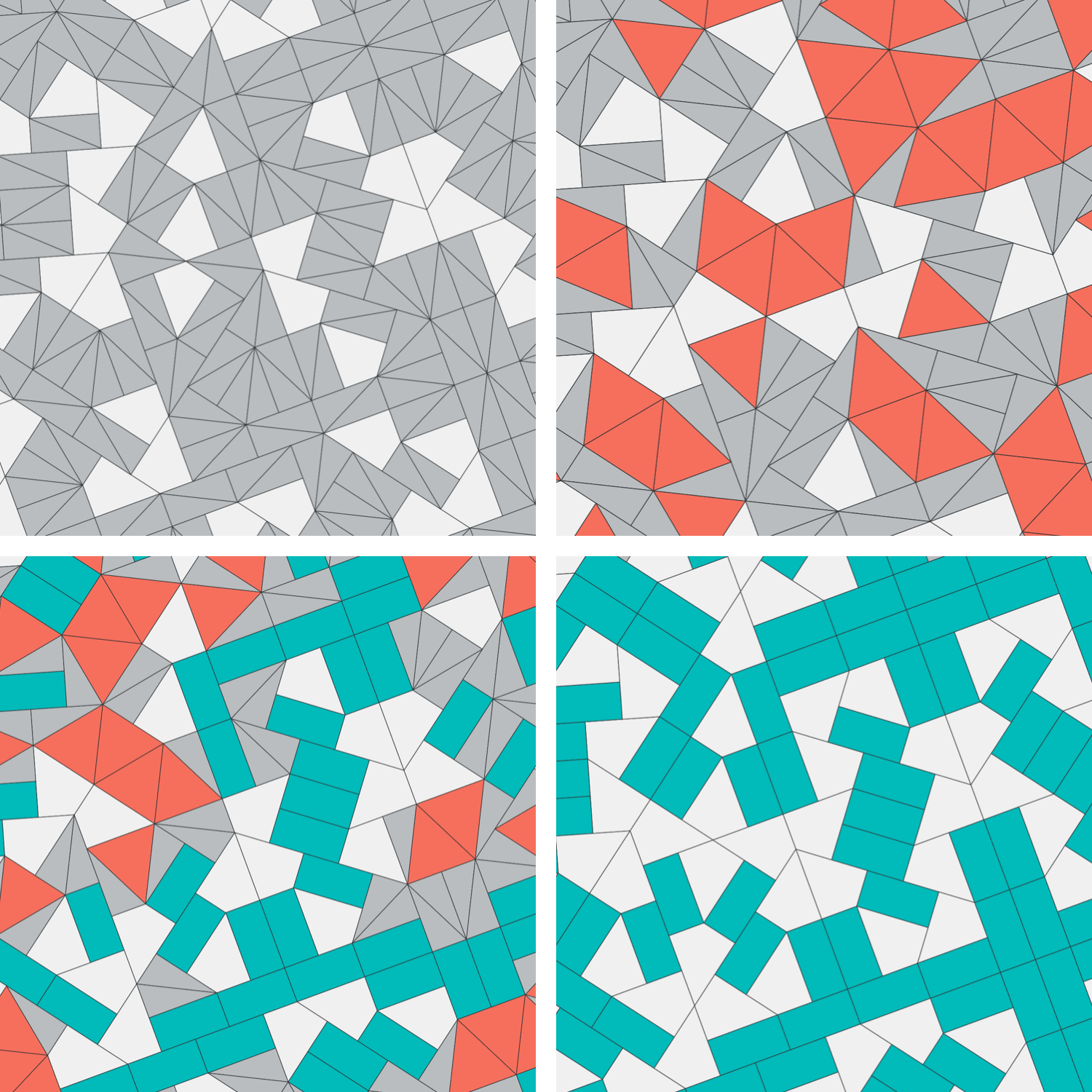 Tilings generated by merging adjacent tiles